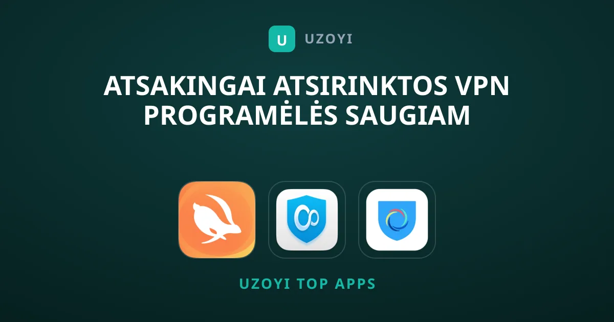 Atsakingai Atsirinktos VPN Programėlės Saugiam Internetui